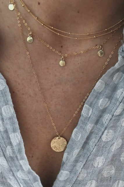 Multilayer Necklaces & Pendants Vintage Moon Choker Necklace for Women Gold Collier Femme Party Jewelry ....  gift for girls