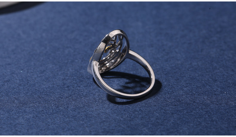 SILVERAGE Authentic 925 Sterling Silver Life Tree Shape Engagemant Wedding Ring 925 Silver Gold  Rings for Woman ...  gift for girls