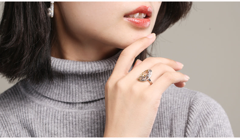 SILVERAGE Authentic 925 Sterling Silver Life Tree Shape Engagemant Wedding Ring 925 Silver Gold  Rings for Woman ...  gift for girls