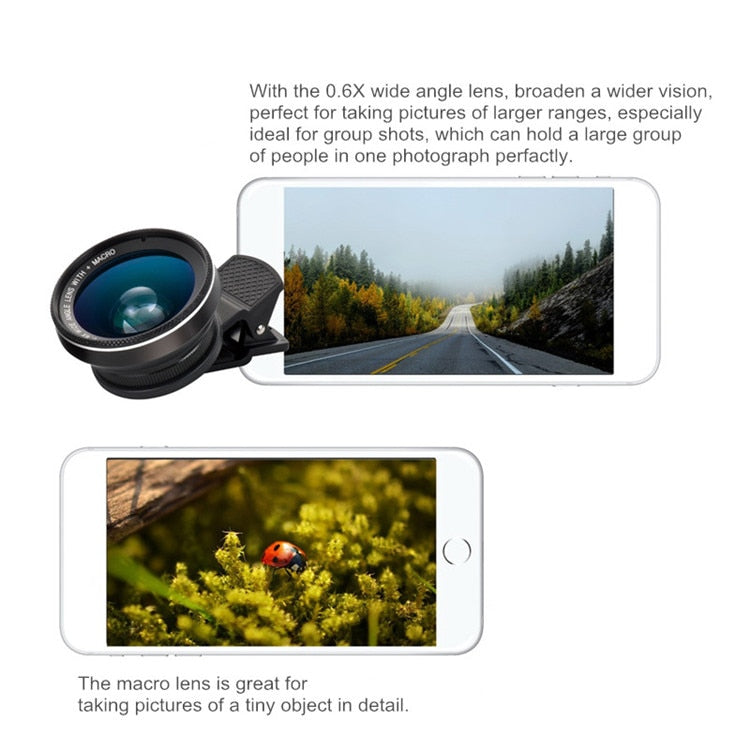 Orsda 4K HD Super 15X Macro Lens for Smartphone Anti-Distortion 0.6X