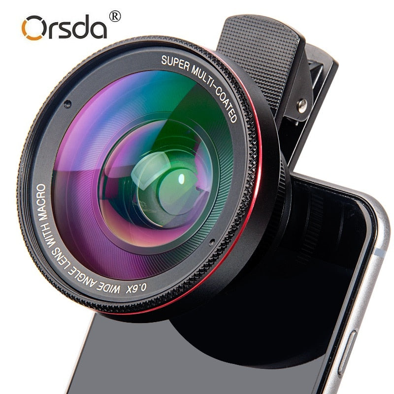 Orsda 4K HD Super 15X Macro Lens for Smartphone Anti-Distortion 0.6X