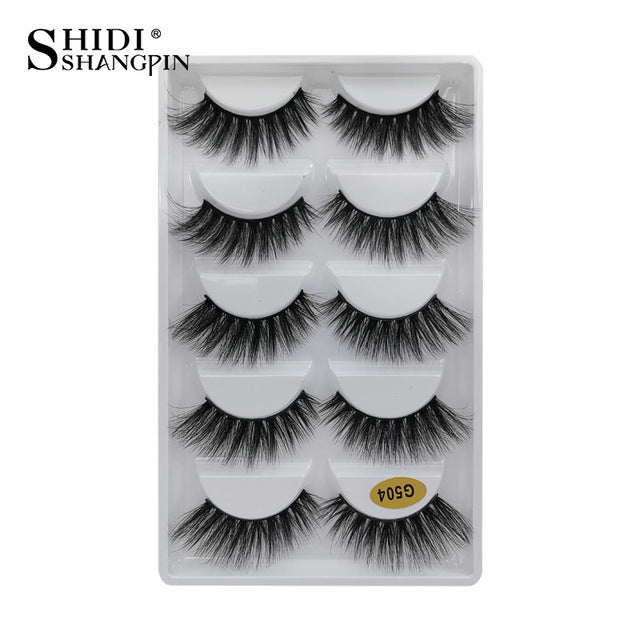 SHIDISHANGPIN 5 Pairs Fake Eyelashes Natural Mink Eyelashes Makeup False Eyelashes Cross 3d Mink Lashes faux cils maquillaje .....  gift for girls