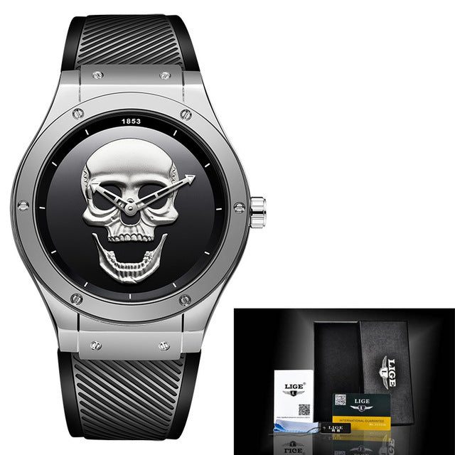 Men's Watch The skull sign in the center of the watch means the strength and rigidity of a supernatural man