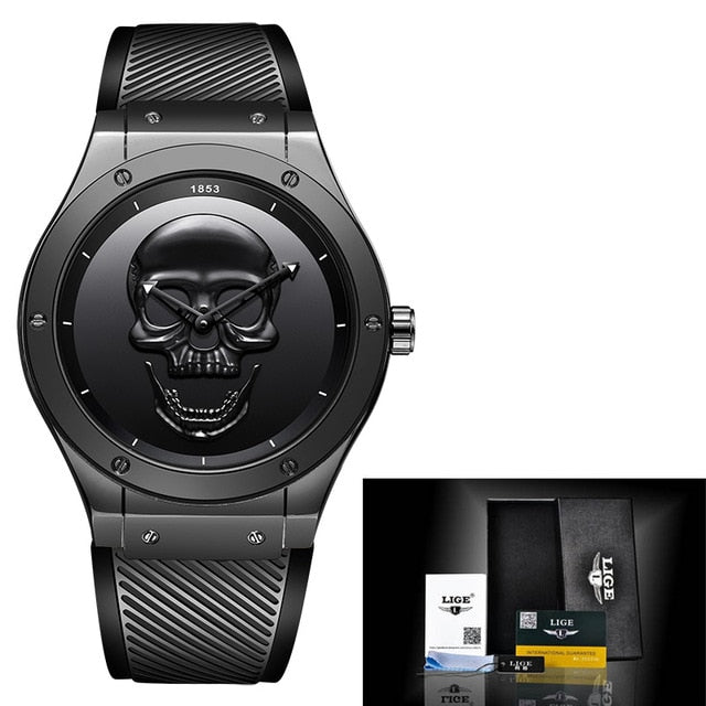 Men's Watch The skull sign in the center of the watch means the strength and rigidity of a supernatural man