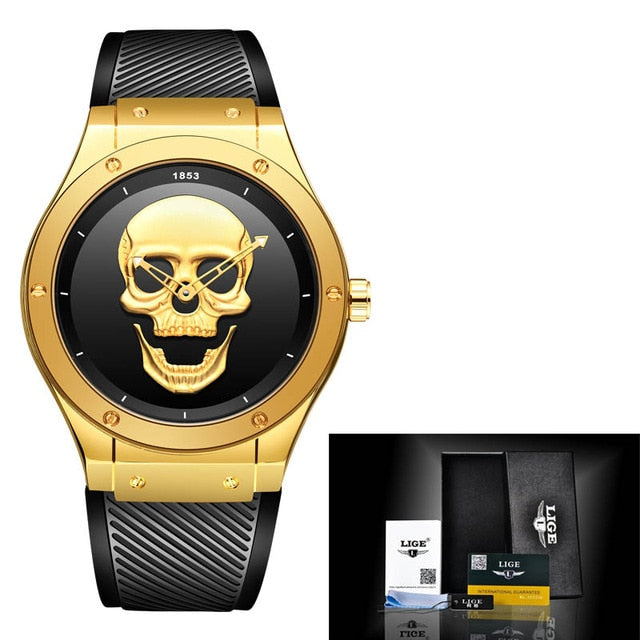 Men's Watch The skull sign in the center of the watch means the strength and rigidity of a supernatural man