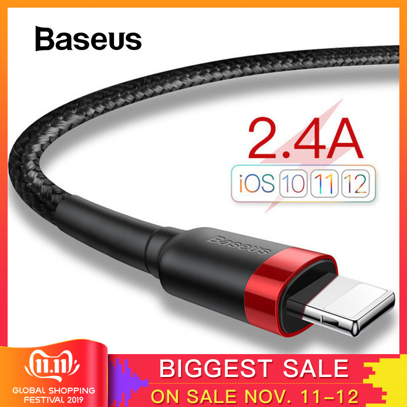 Baseus USB Cable for iPhone x Charger Charging Cable for iPhone 8 7 6 6s plus USB Data Cable Phone Cord Adapter