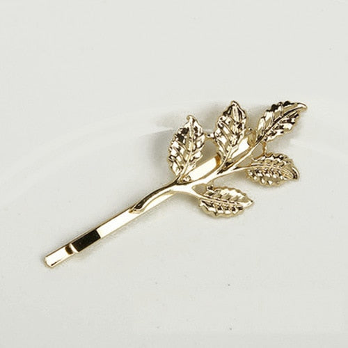 1Pcs Simple Elegant Style Baitie Pearl Lady's Golden Hair Clip Hairband Pin Barrette Bride Hairpin Headdress Accessories Styling
