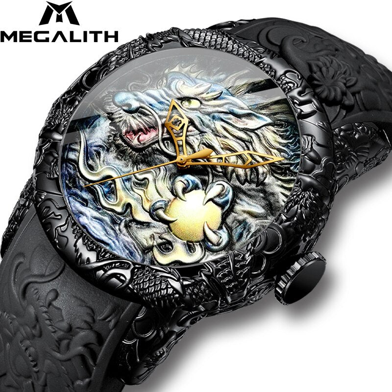 Carved Dragon Sculpture Watch for Men 3D Quartz Be unique among everyone with this masterpiece 2021