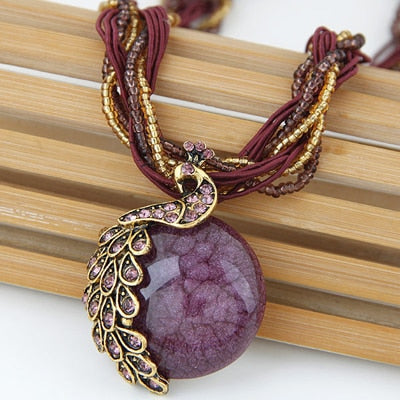 Peacock Feather Necklace It's the coolest gift for you and anyone you love ....  gift for girls